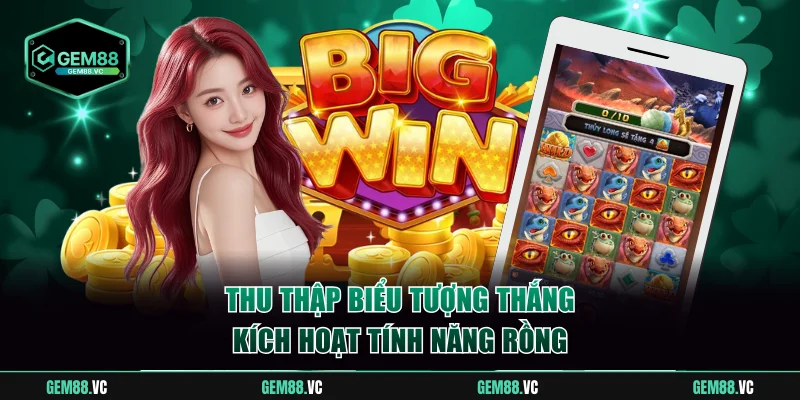 Thu thập đủ biểu tượng thắng kích hoạt tính năng Rồng